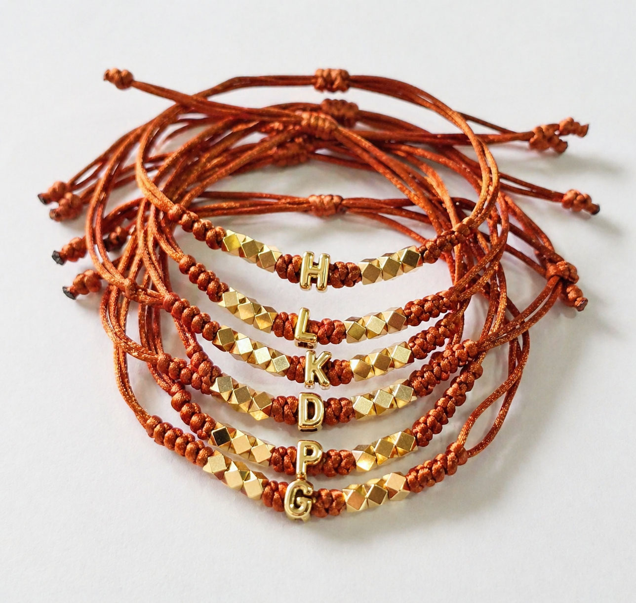 Pulsera Dije Inicial - Baño Oro 18k