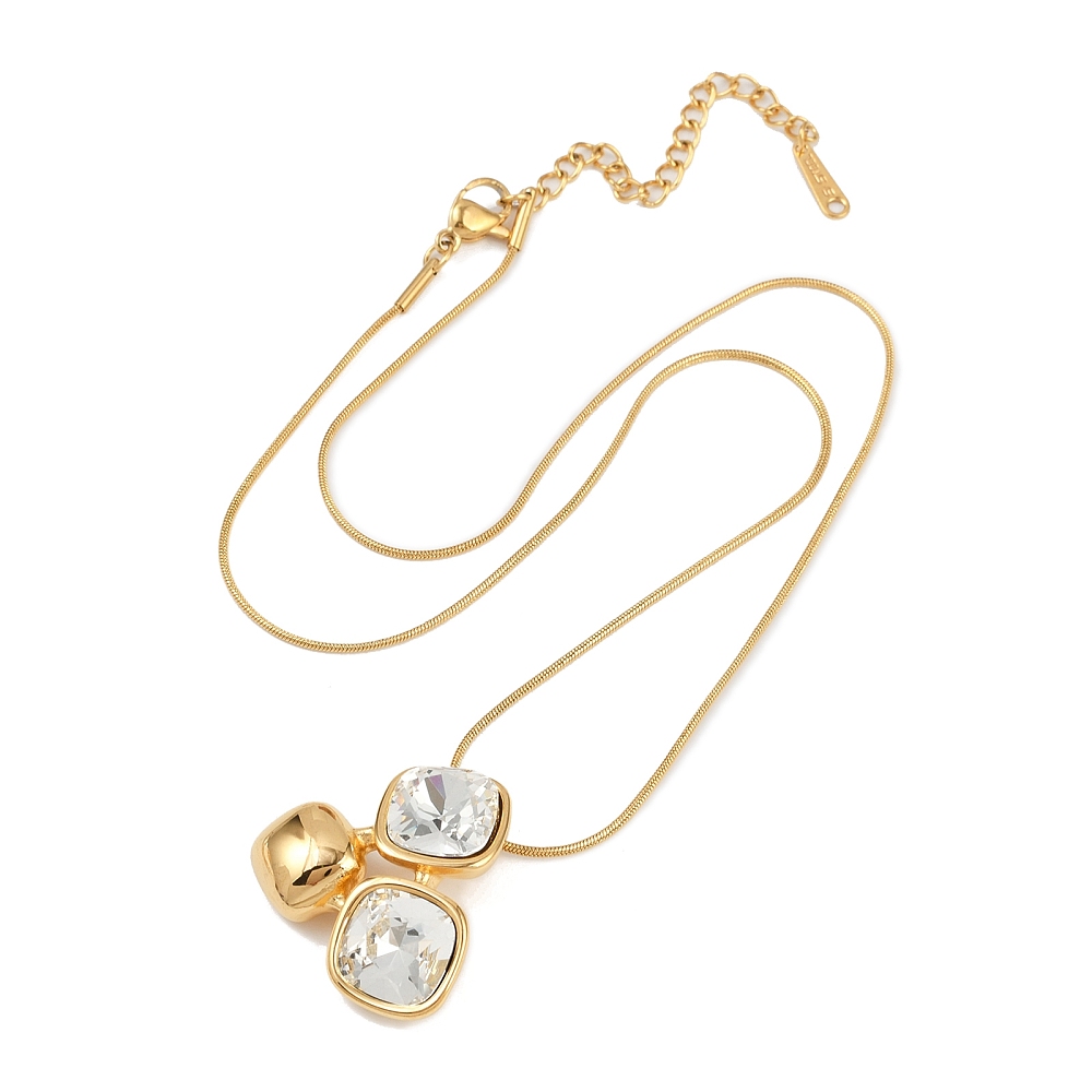 Cadena Con Tres Dijes de Areco con Piedras Cubic Zirconia — foto 3
