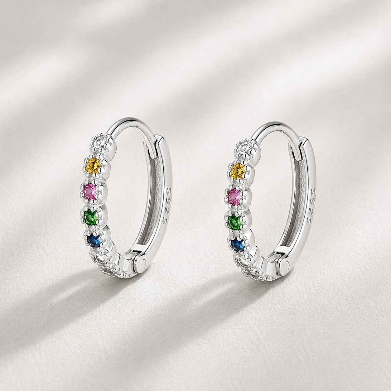 Aros Plata 925 Cubic Zirconia Multicolor  — foto 3