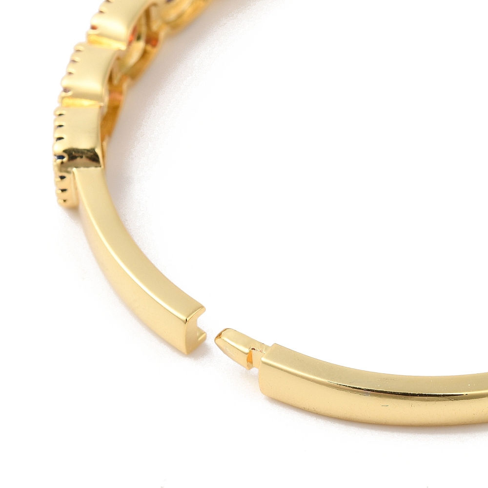 Brazalete Cubic Zirconia Multicolor Enchapado en Oro — foto 4