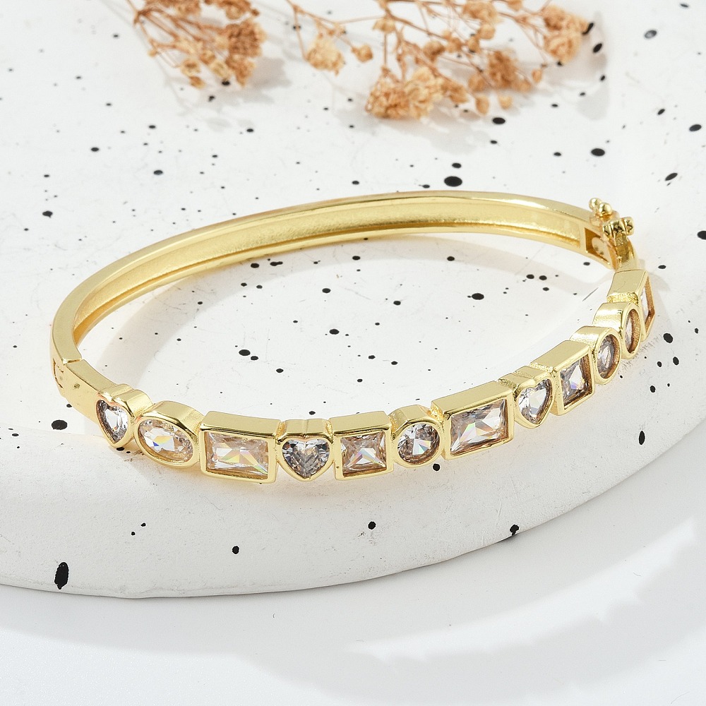 Pulsera Bisagra Cubir Zirconia Transparente — foto 3