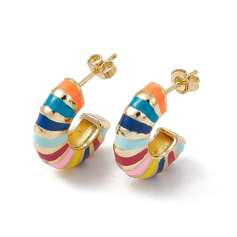 Pendientes Multicolor Esmaltado Oro 18k