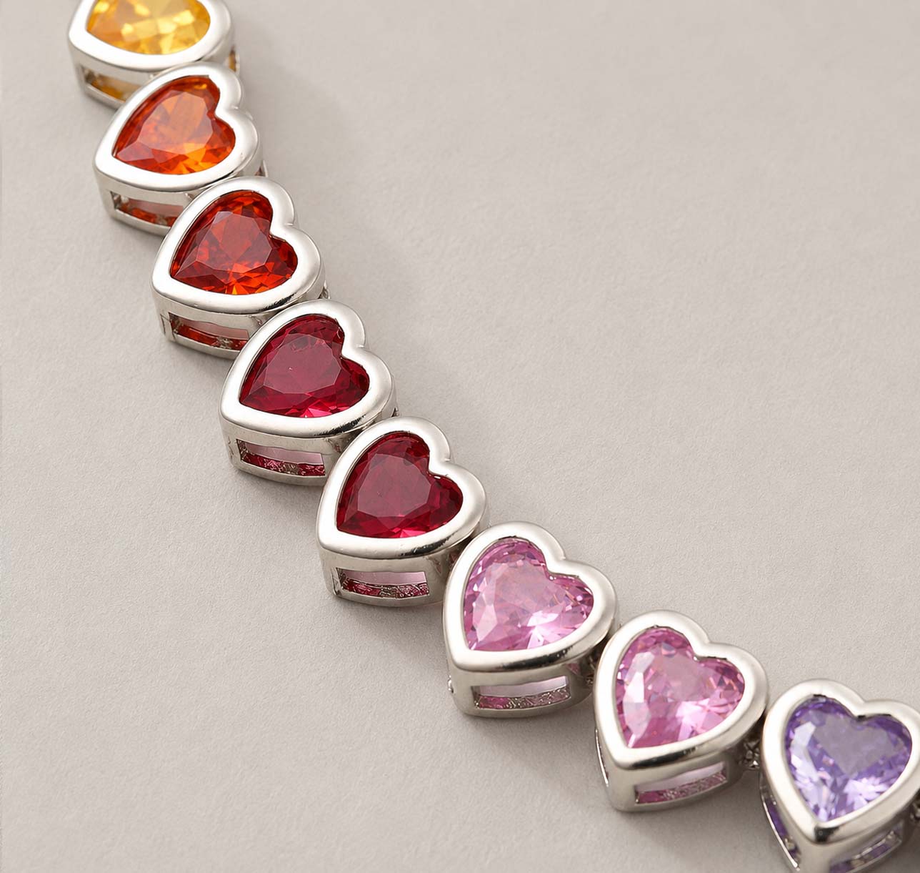 Collar Corazones Cubic Zirconia