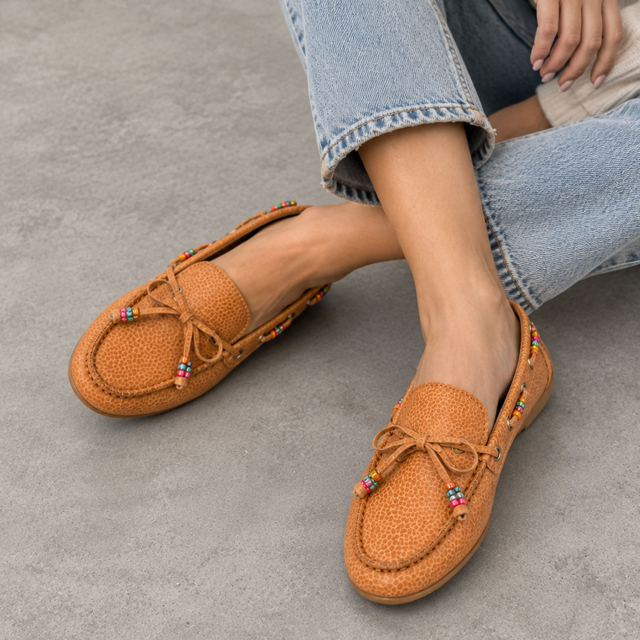 Mocasín de Cuero Mujer Suela Didot