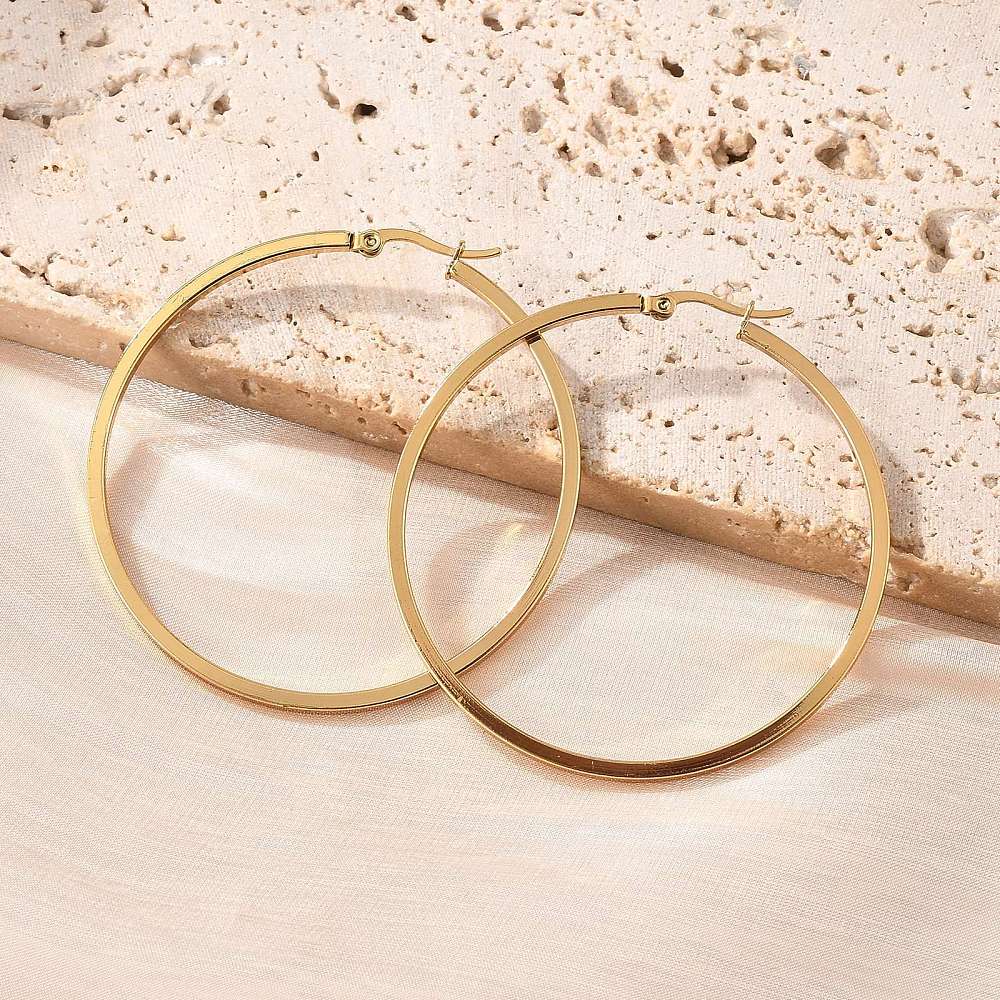 Aros Acero Tipo Argolla Dorados 52mm — foto 5