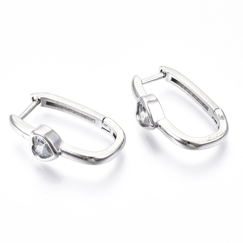 Aros Argolla con Centro de Cubic Zirconia Corazón — foto 5